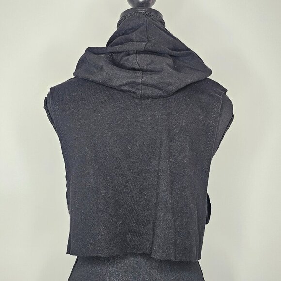 Live Fit LVFT Women's Black Sleeveless Hooded Crop Top, Size Small - Picture 2 of 12